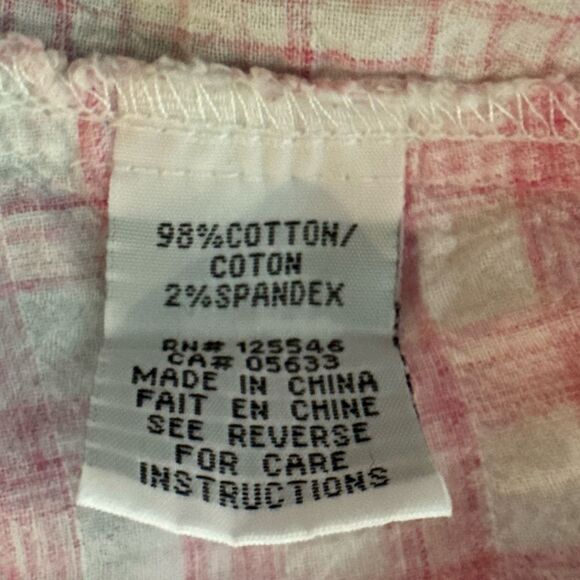 Habitat Pink Plaid Button-Up Shirt Size Medium - Picture 4 of 4